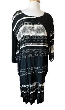 Sharon Anthony 90s Black Boho Whimsigoth Witchy Layer Dress & Tunic Top 3X